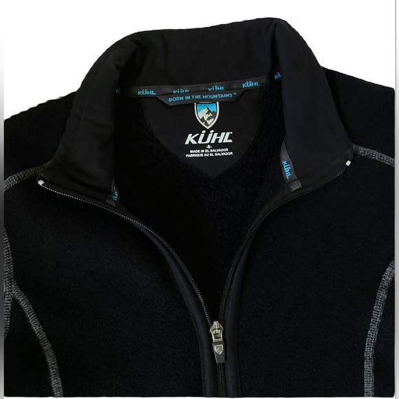 Kuhl Alpaca Fleece Full Zip Black jacket. Small - Picture 2 of 5